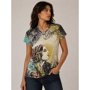 *RARE* Women's Remetee City of‎ Angels Hourglass Mens L V-Neck Shirt |V1